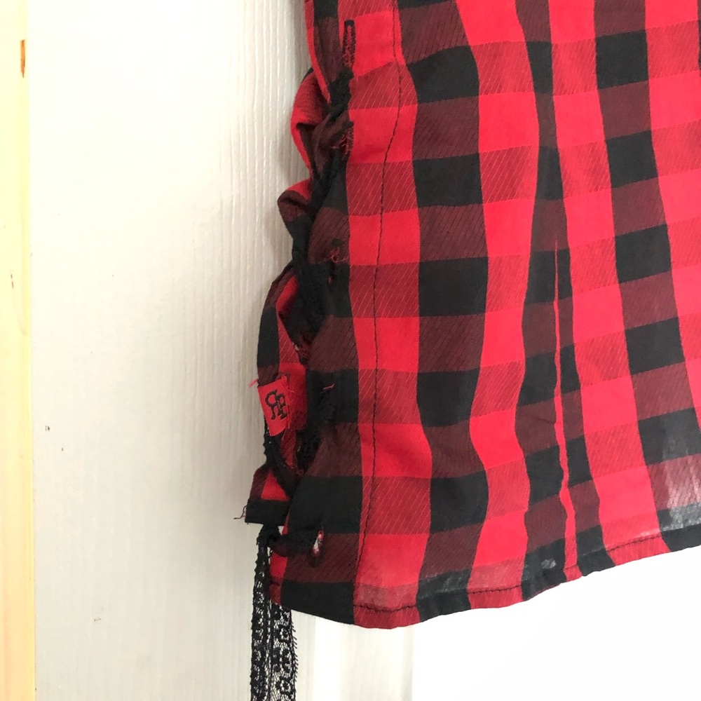 Hot Topic Royal Bones Flannel vest - Picture 4 of 5